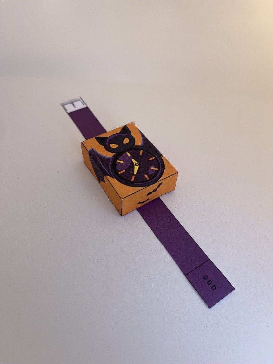 Rozijnen horloge traktatie template - Halloween