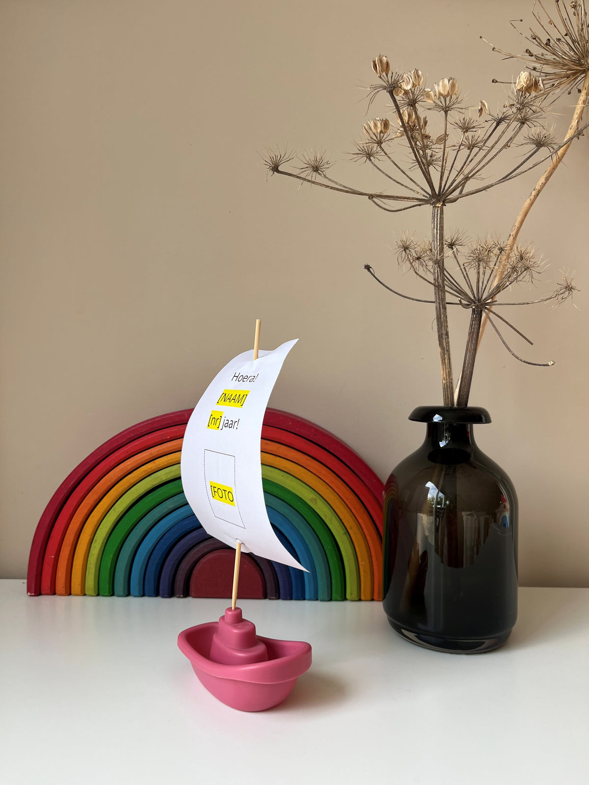 Little boat - Blank Word template customizable