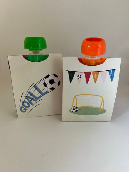 Knijpfruit traktatie template - Knijpfruitje wikkel (klein) - Voetbal