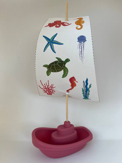 Badbootje traktatie template - Oceaan