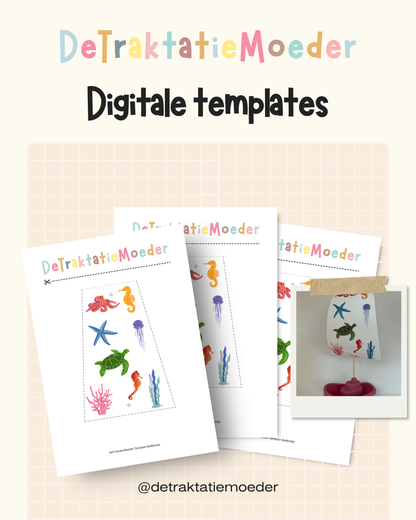 Badbootje traktatie template - Oceaan