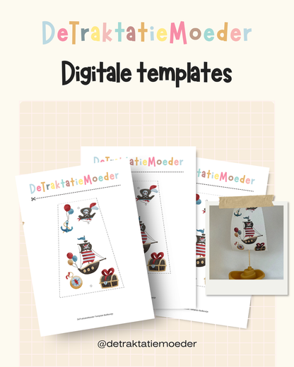 Badbootje traktatie template - Piraten