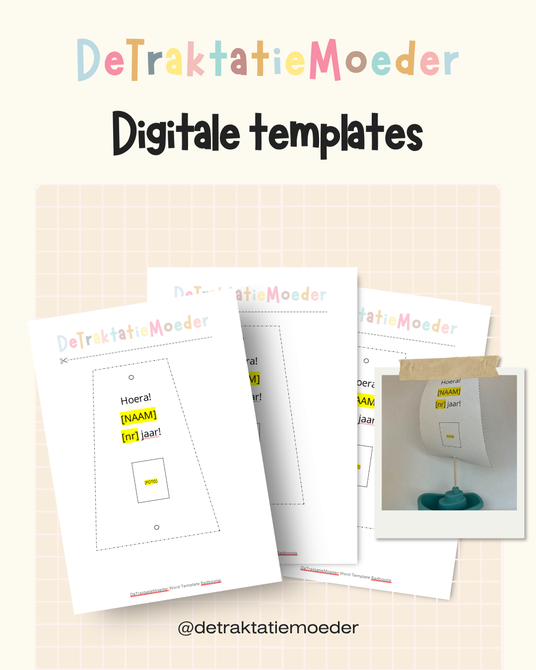 Little boat - Blank Word template customizable