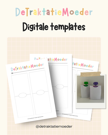Knijpfruit traktatie template - Knijpfruitje wikkel (klein) - Blanco