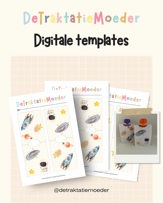 Knijpfruit traktatie template - Knijpfruitje wikkel (klein) - Ruimte