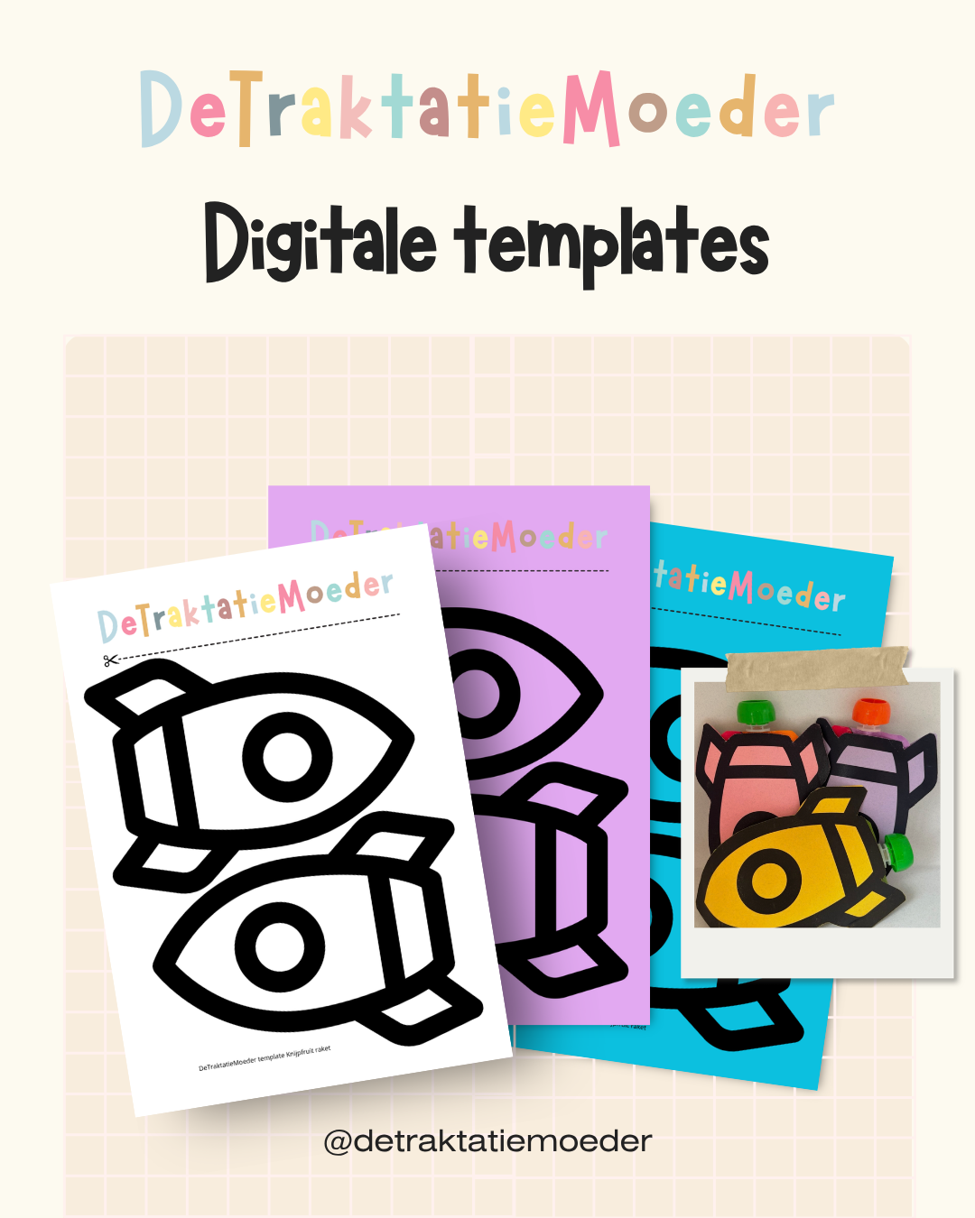 Knijpfruit traktatie template - Knijpfruit Raket